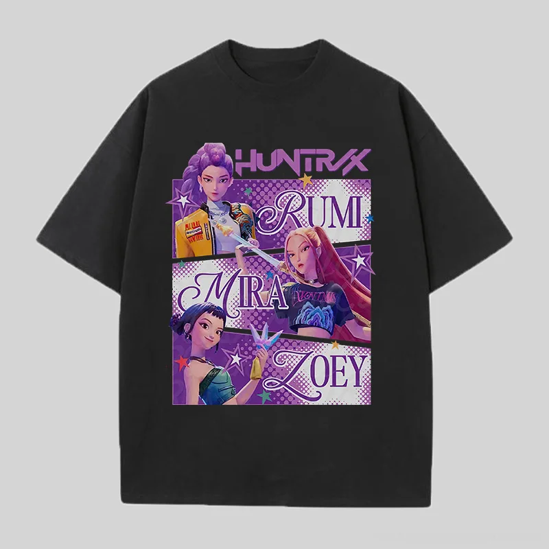 Demon Hunters Huntrix Print Crew Neck T-shirt
