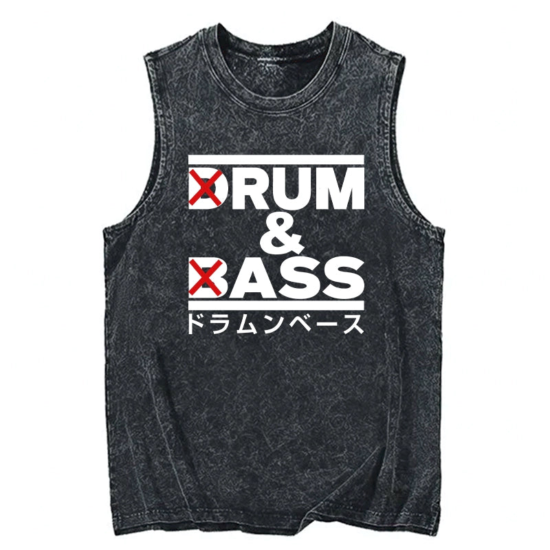 Drum And Bass Funny Washed Tank