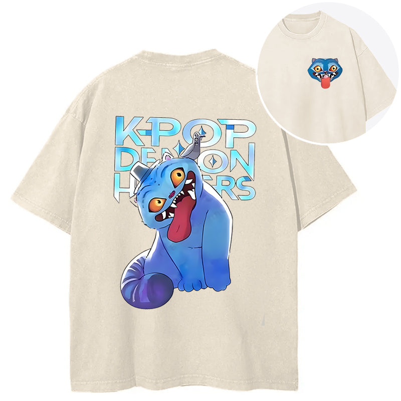 Huntrix Kpop Demo Movie Vintage Print Retro T-shirt