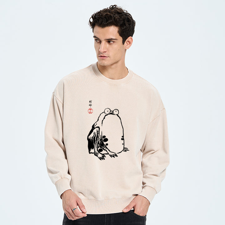 Grumpy Frog Matsumoto Hoji Washed Sweatshirt