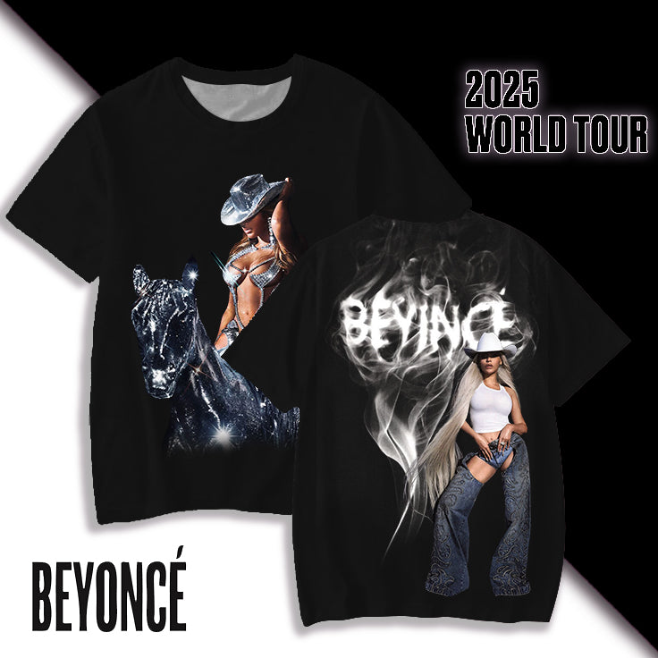 Beyonce Print Crew Neck T-shirt