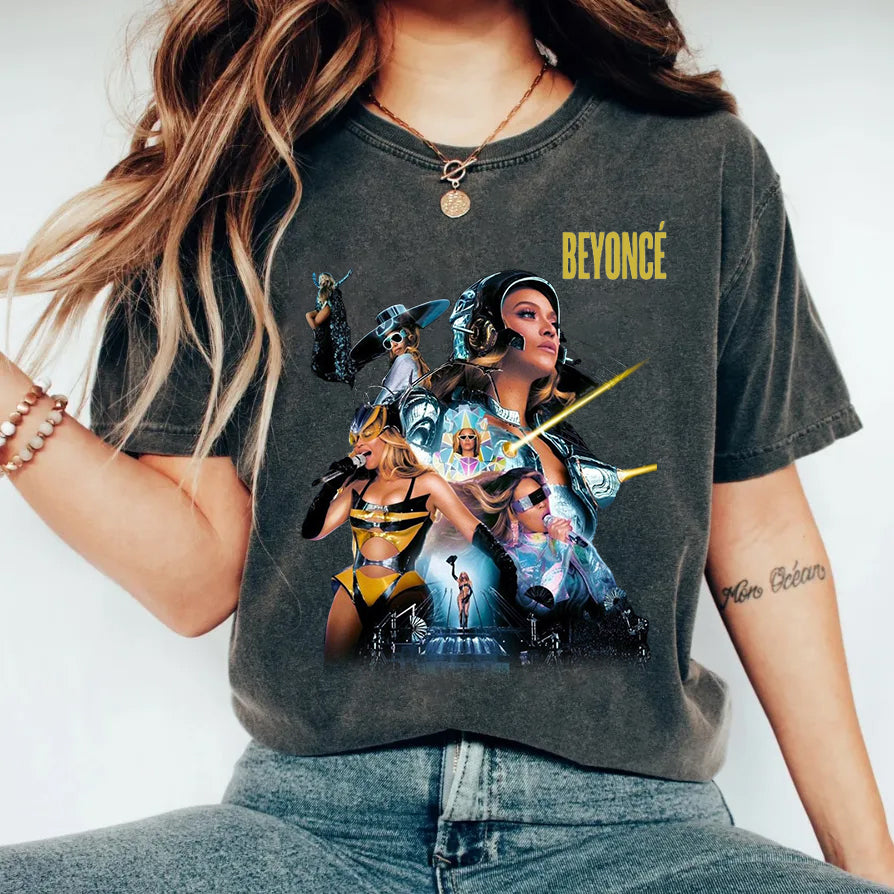 Beyonce Vintage Washed Crew Neck T-Shirt