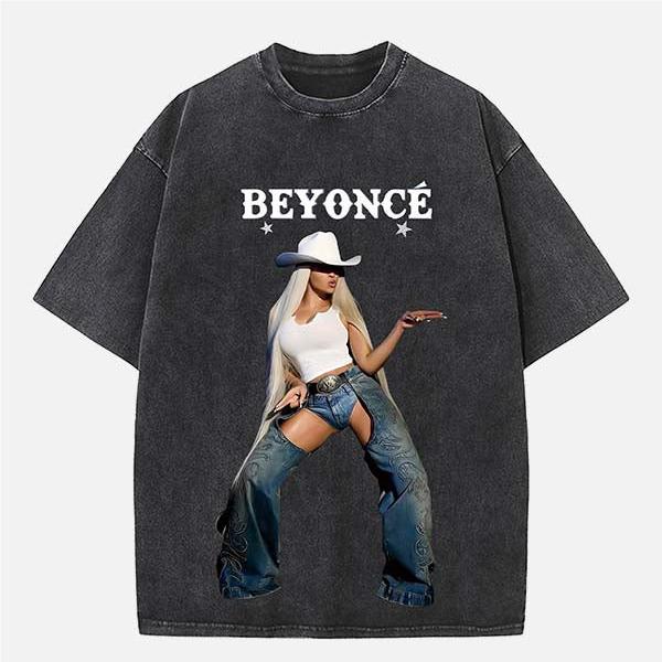 Beyonce Vintage Washed Crew Neck T-Shirt
