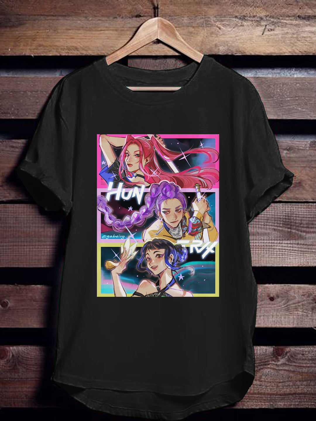 Demon Hunters Huntrix Print Crew Neck T-shirt