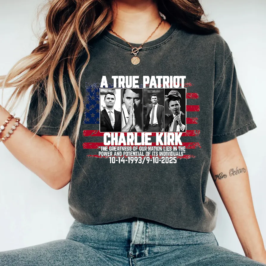 A True Patriot Washed Cotton Crew Neck T-Shirt