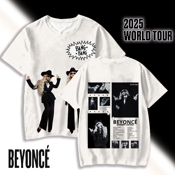 Beyonce Bang Print Crew Neck T-shirt