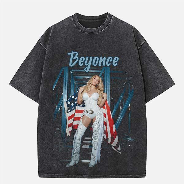 Beyonce Vintage Washed Crew Neck T-Shirt