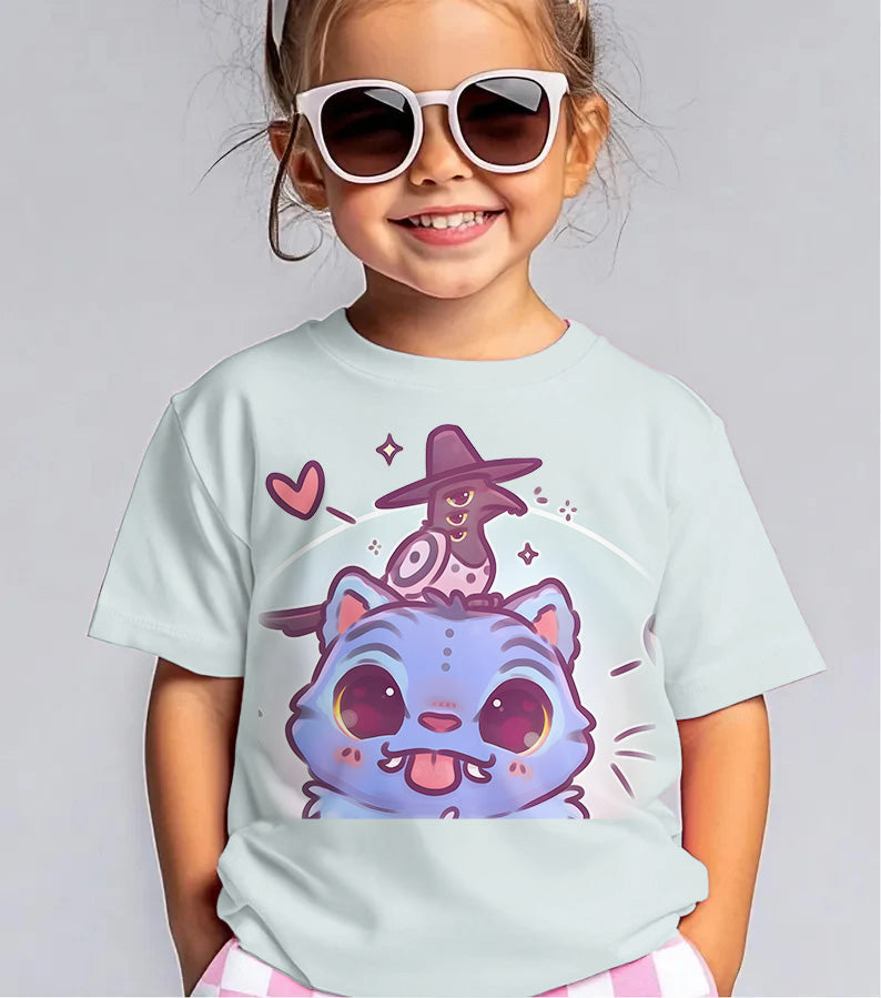 Demon Hunter Derpy Tiger Children's Cotton T-Shirts