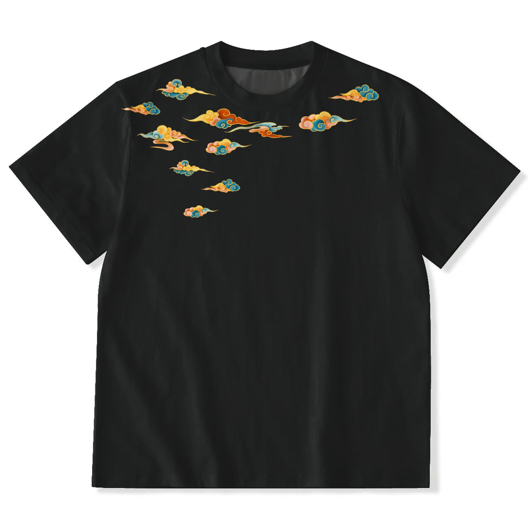 Funny Cartoon Design Print Crew Neck T-shirt