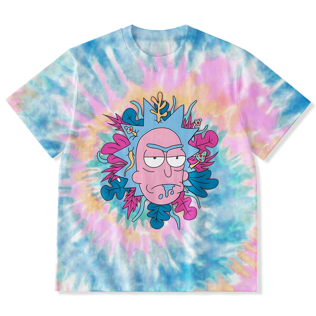 Funny Cartoon Design Print Crew Neck T-shirt