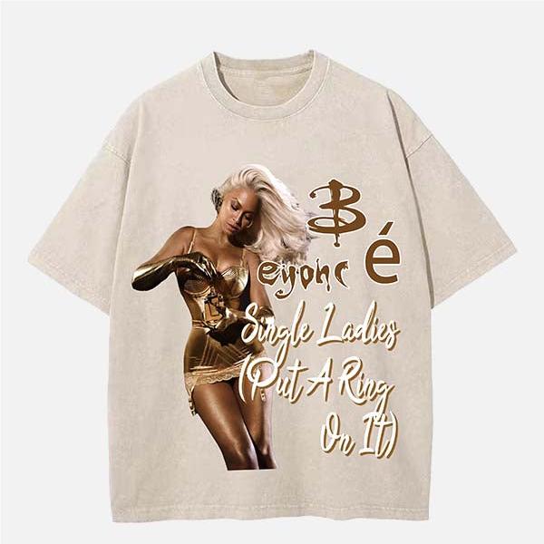 Beyonce Vintage Washed Crew Neck T-Shirt