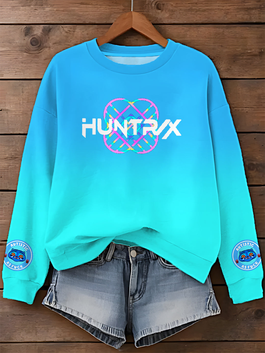 Demon Hunter Printed Long Sleeve Casual Top