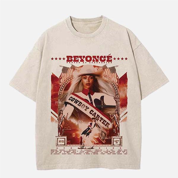 Beyonce Vintage Washed Crew Neck T-Shirt