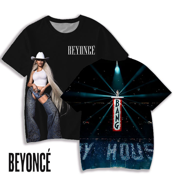 Beyonce Bang Print Crew Neck T-shirt