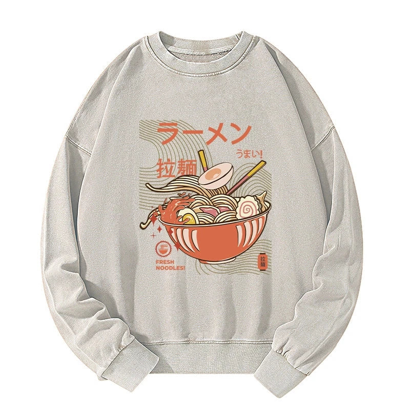 Fresh Ramen Noodles Washed Sweatshirt