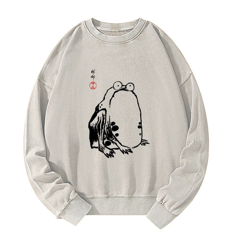 Grumpy Frog Matsumoto Hoji Washed Sweatshirt