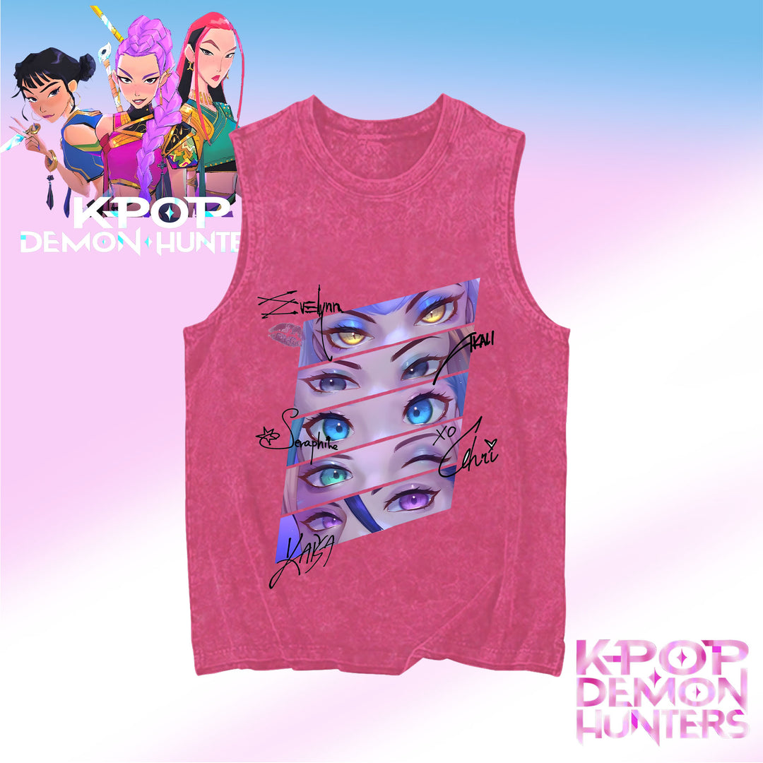 Huntrix Kpop Demon Washed Tank