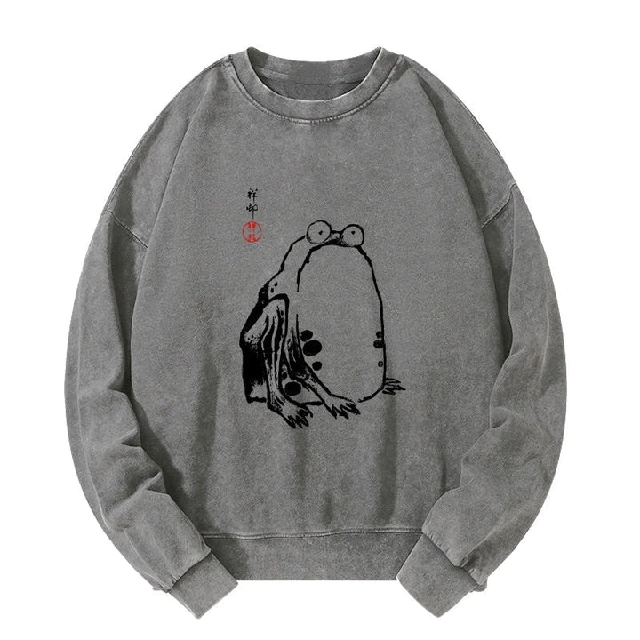 Grumpy Frog Matsumoto Hoji Washed Sweatshirt
