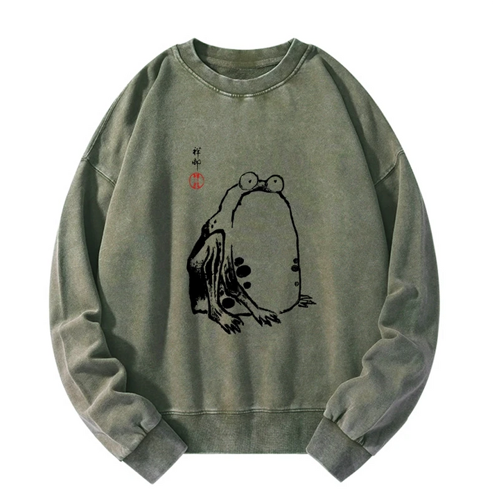 Grumpy Frog Matsumoto Hoji Washed Sweatshirt