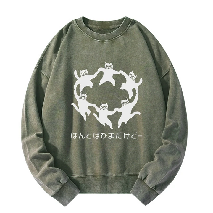 Leisure Cats Japanese Washed Sweatshirt