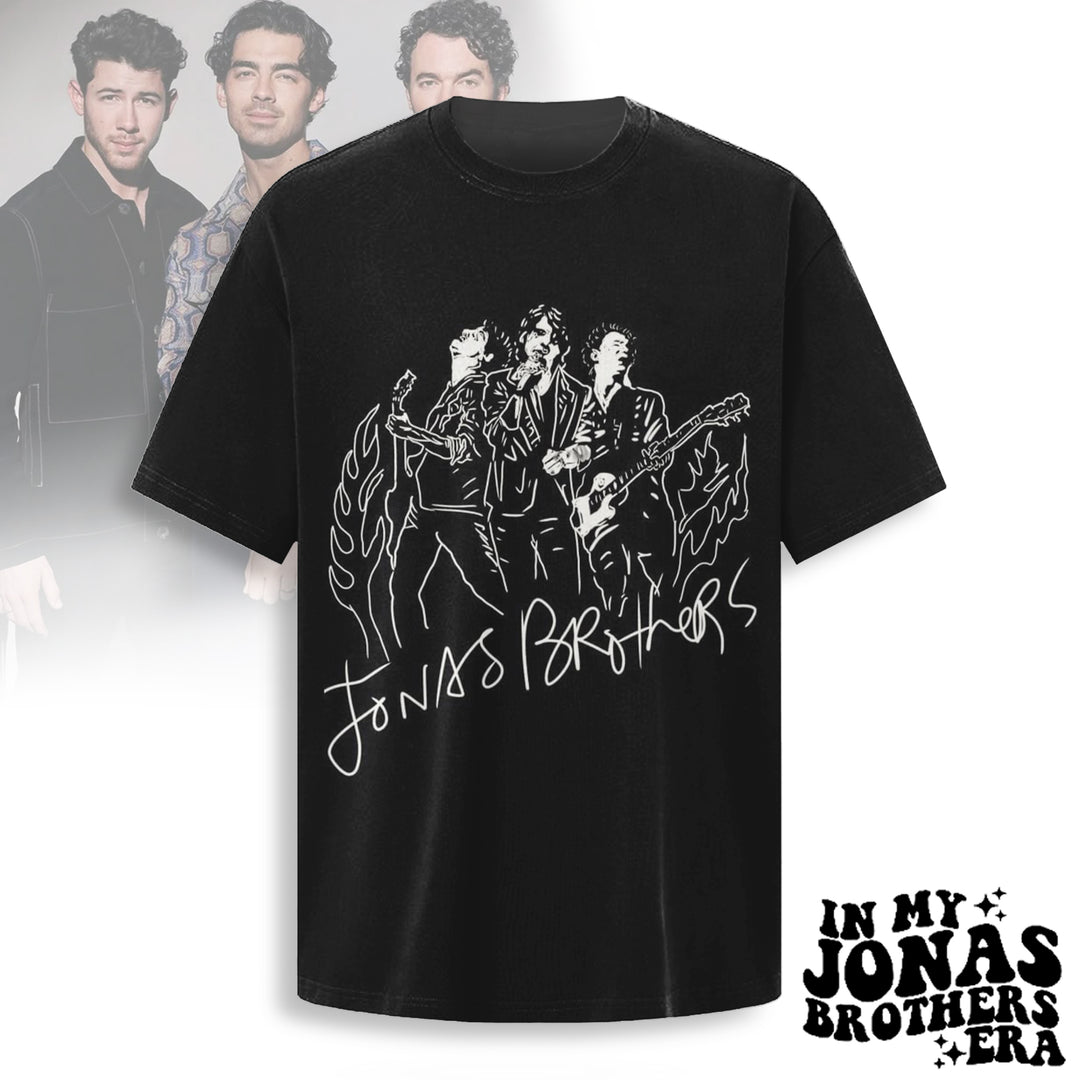 Jonas Brothers Art Crew Neck T-shirt