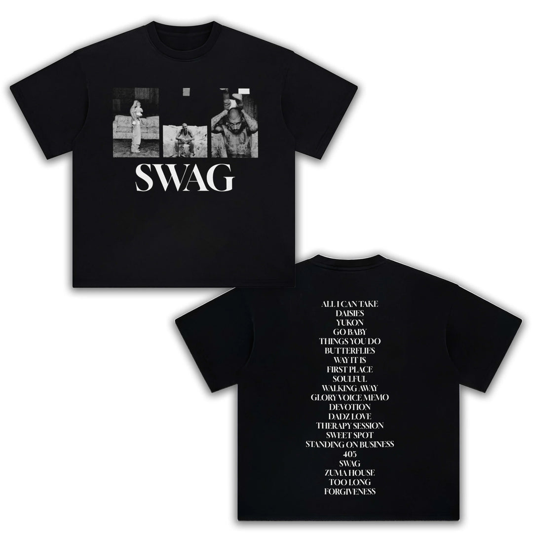 Justin Bieber Swag Print Crew Neck T-shirt