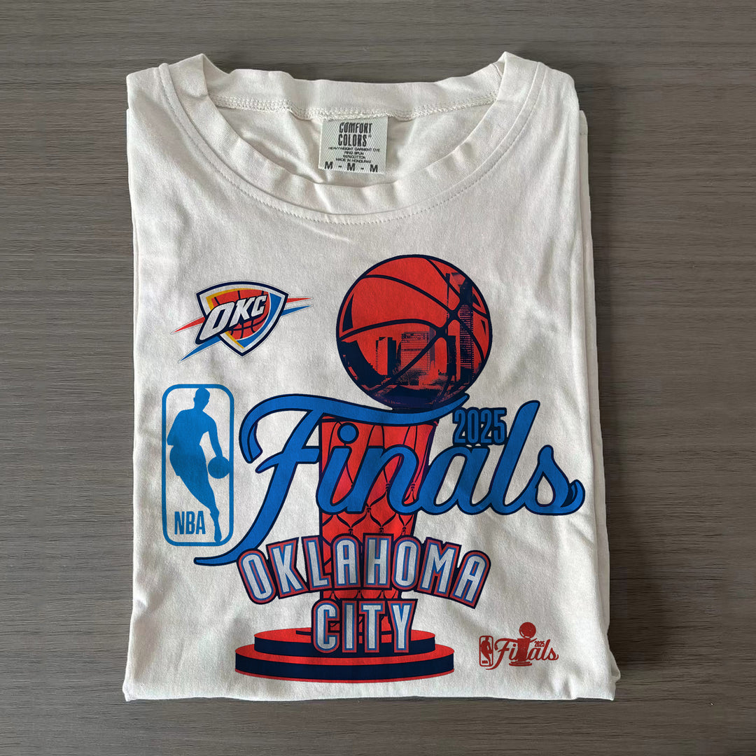 OKC Basketball Thunder Team Crew Neck T-shirts