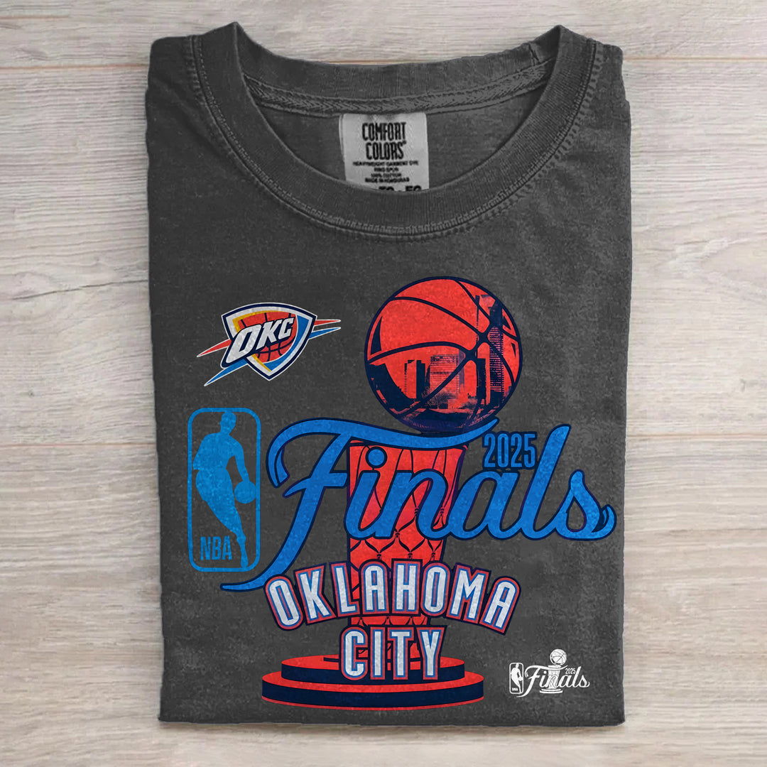 OKC Basketball World Champs Print Retro T-shirt