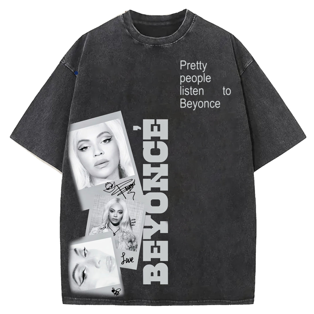 Beyonce Vintage Washed Crew Neck T-Shirt