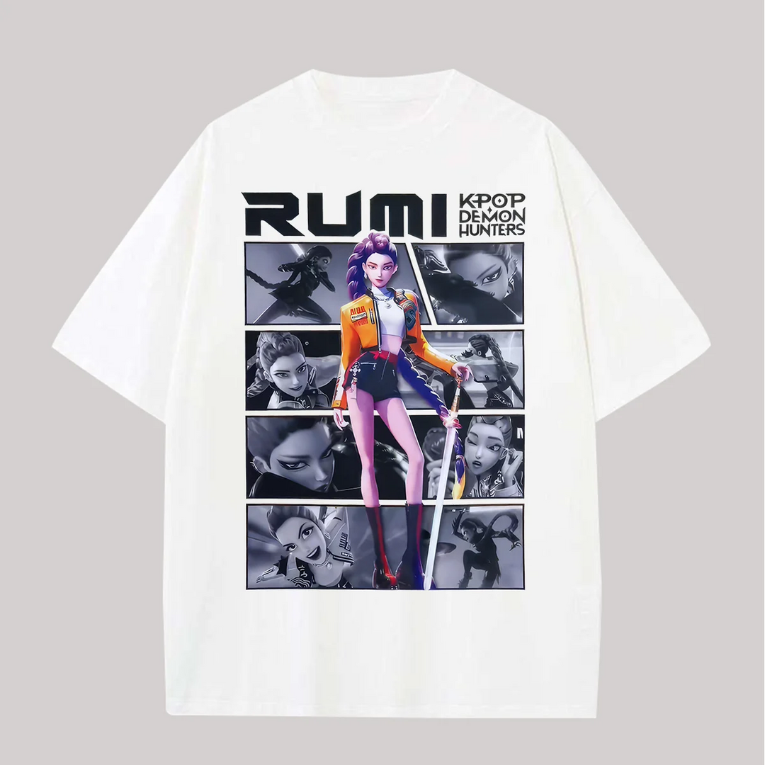 Demon Hunters Huntrix Print Crew Neck T-shirt