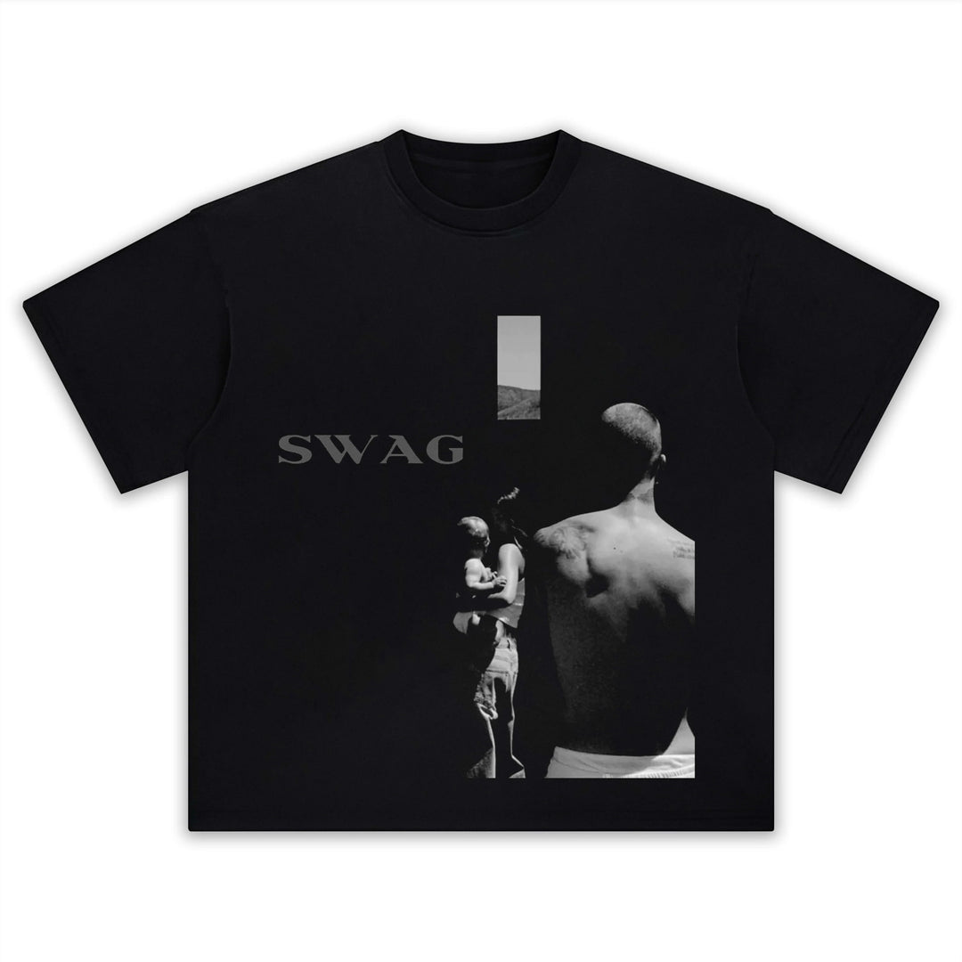 Justin Bieber Swag Print Crew Neck T-shirt