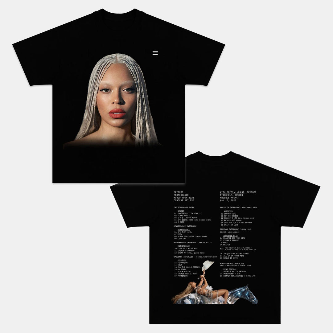 Beyonce Print Crew Neck T-shirt
