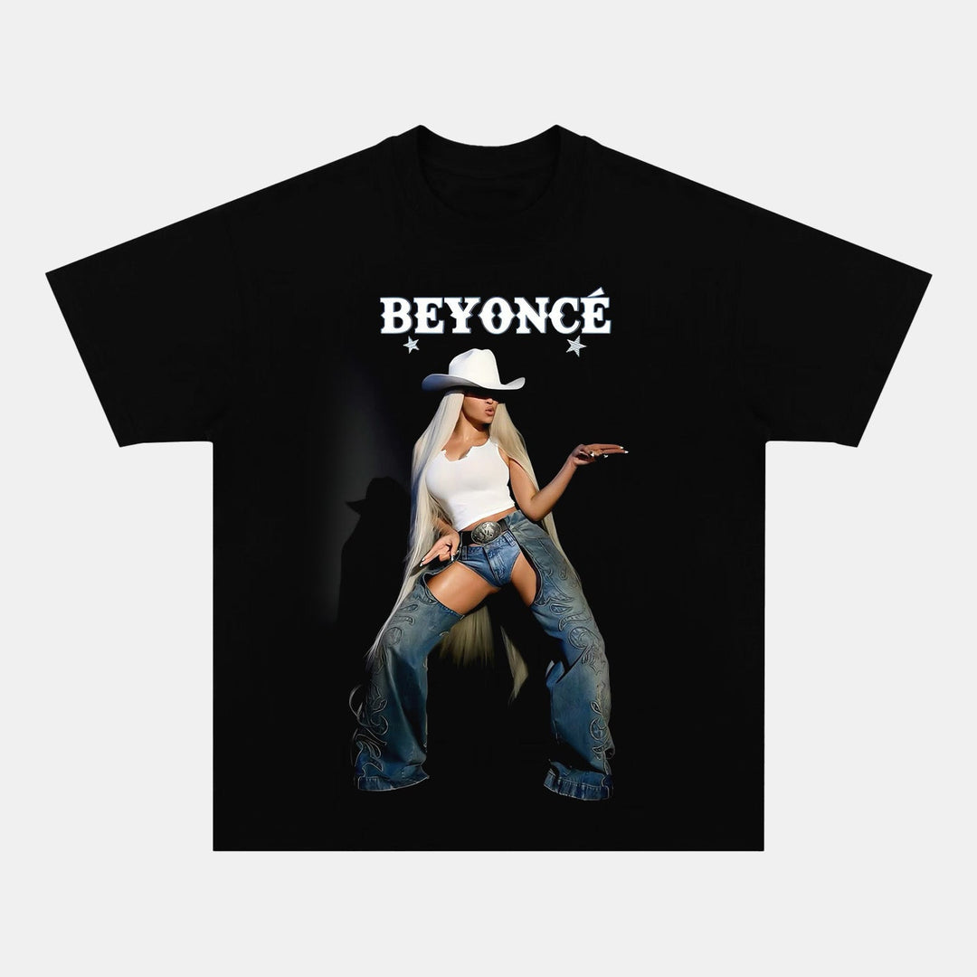 Beyonce Print Crew Neck T-shirt