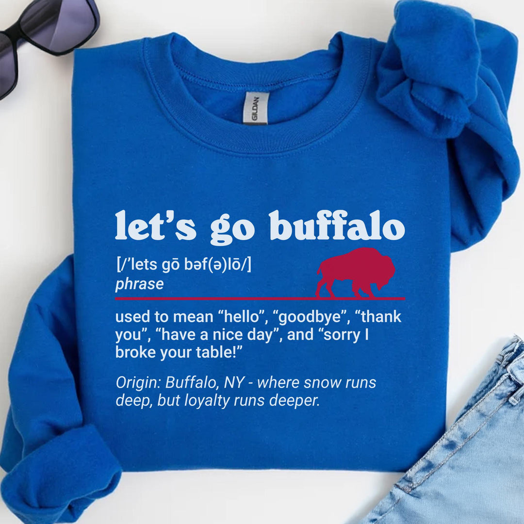 Let's Go Buffalo Long Sleeve Casual Top