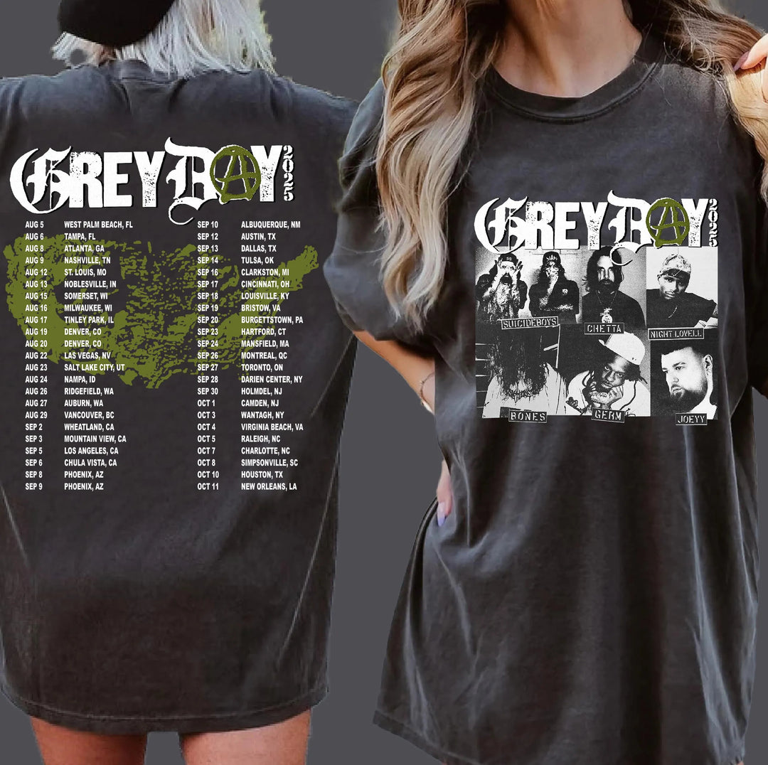 GREYDAY 2025 Tour Suicideboy Vintage Crew Neck T-Shirt