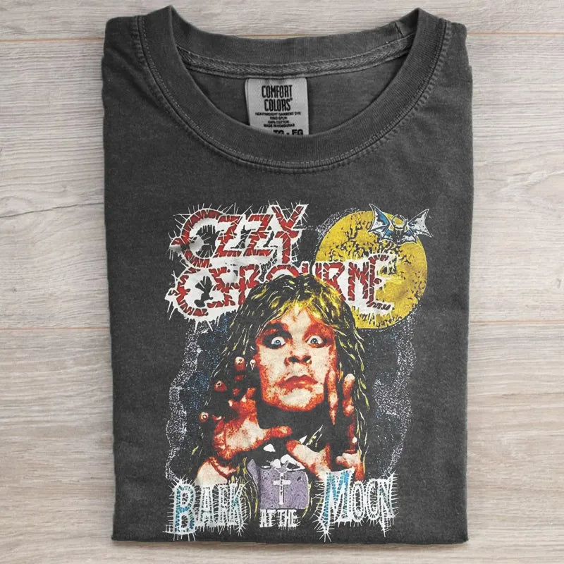 Ozzy Bark at the Moon 1984 Tour Graphic Rock Band T-shirt