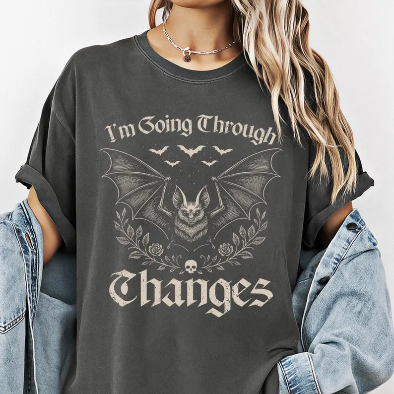 Vintage Gothic Bat T-shirt