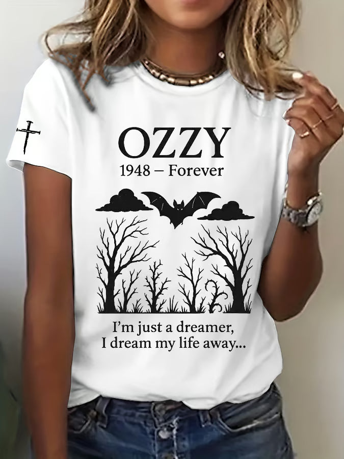 Women's Hot Singer Printed Crew Neck T-Shirt
