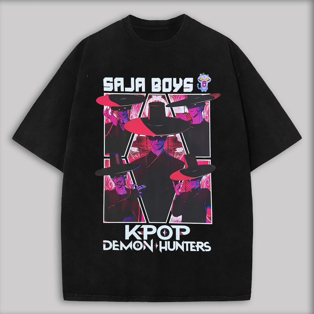 Demon Hunters Huntrix Print Crew Neck T-shirt