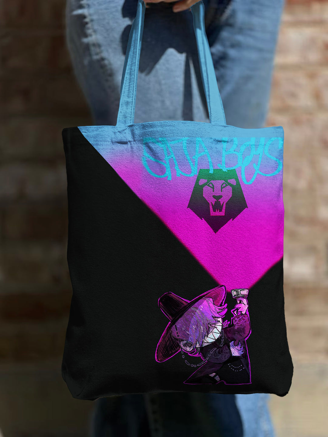 Saja Boys Shoulder Zipper Canvas Bag