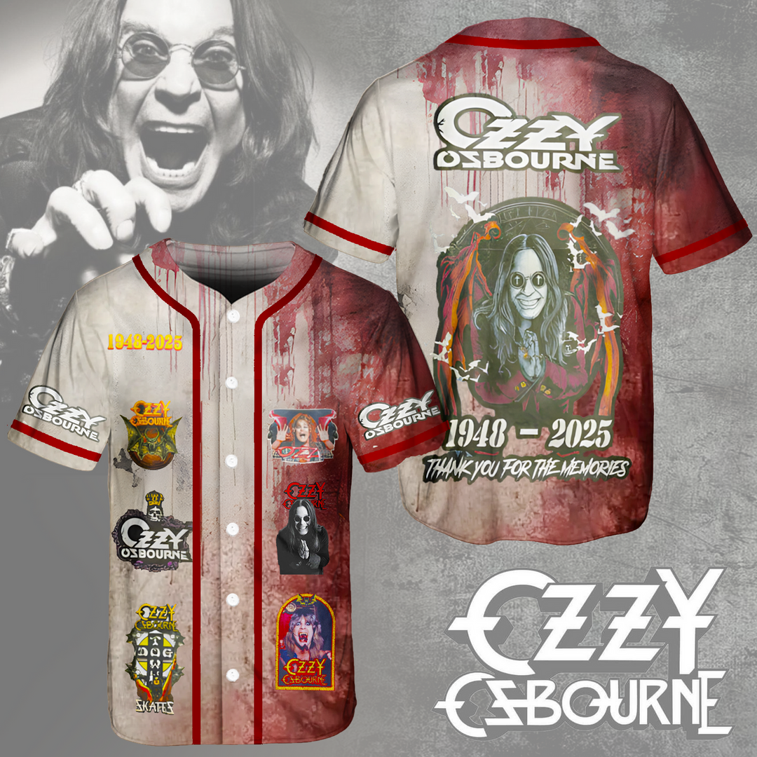 Ozzy Osbourne Tribute Baseball Jersey