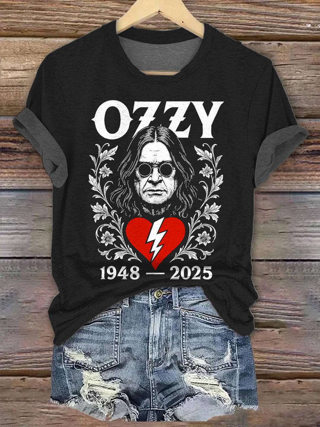 Ozzy Osbourne Crew Neck Cotton T-shirts