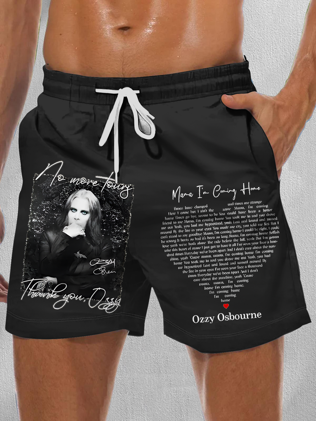 No More Tour Ozzy Osbourne Men's Print Pocket Shorts