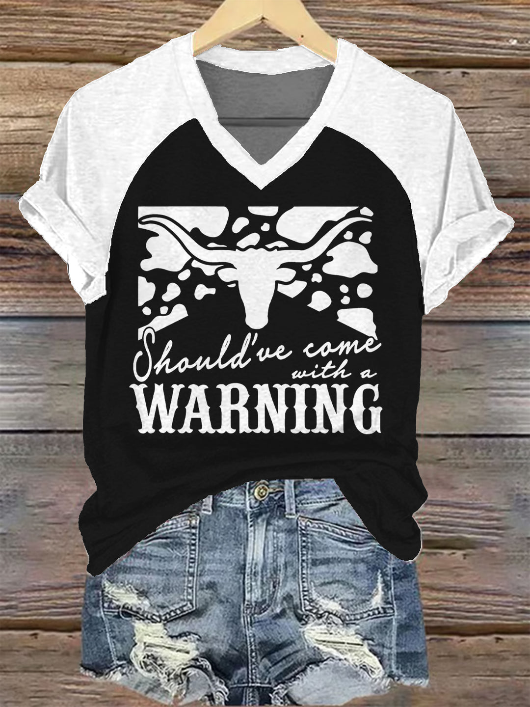 Morgan Wallen Simple Women's Raglan V-Neck T-shirt