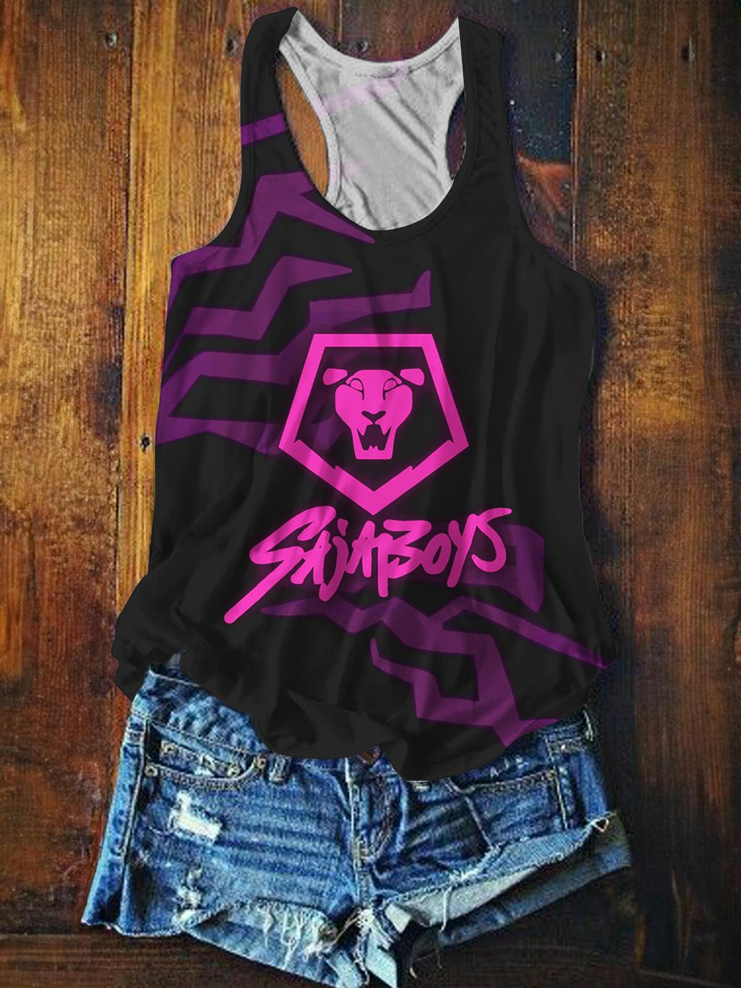 SaJA Boys Printed Casual Tank Top