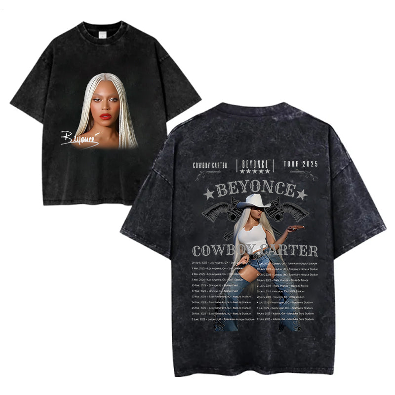 Beyoncé Double-Sided Print Retro T-shirt