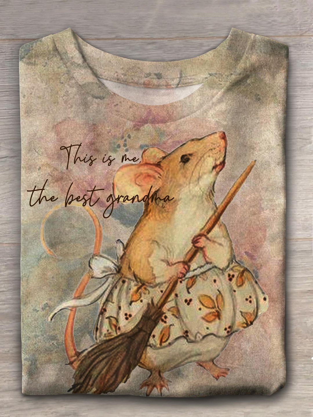 Women's The Beat Grandma Possum Casual Crew Neck T-Shirt