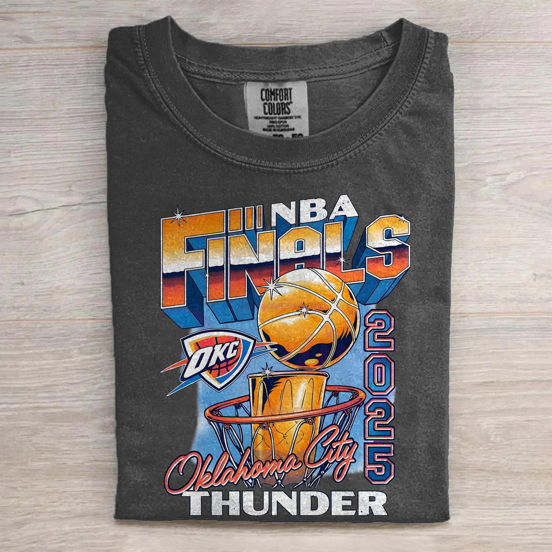OKC Basketball World Champs Print Retro T-shirt