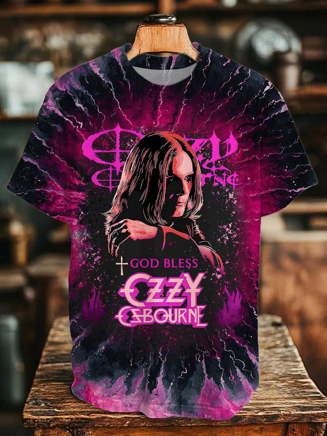 Ozzy Osbourne Tie Dye Crew Neck T-shirt