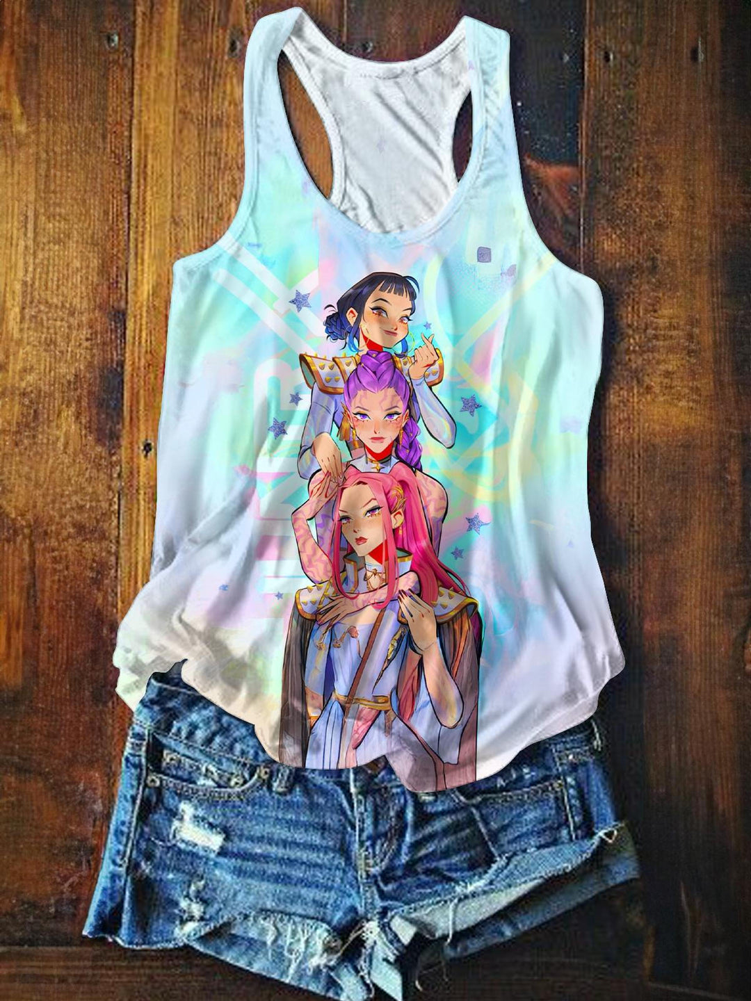 Huntrix Kpop Demo Printed Casual Tank Top